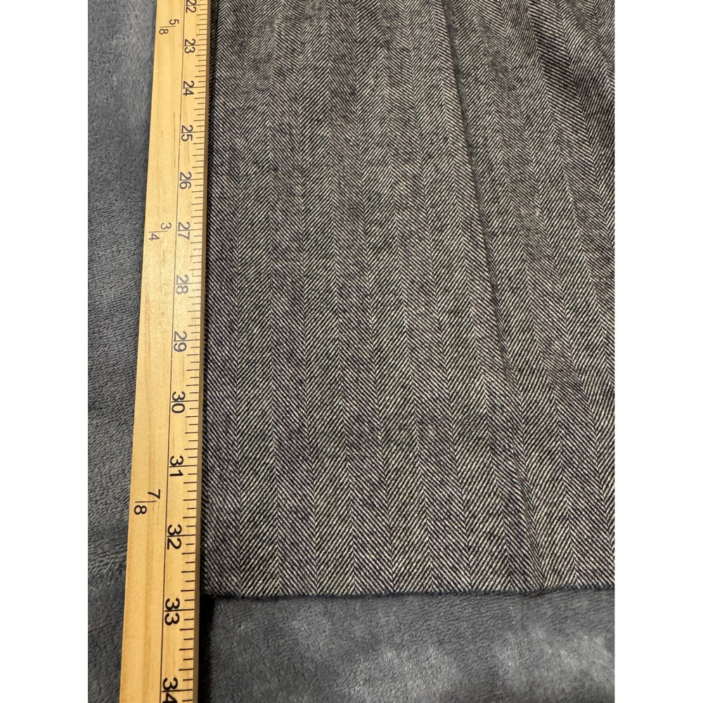 Banana Republic Wide Leg Flannel Drawstring Pull-On Pant Brown Herringbone ST - Picture 9 of 12